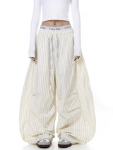 Solid Color Cropped Cotton Pants