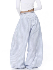 Solid Color Cropped Cotton Pants