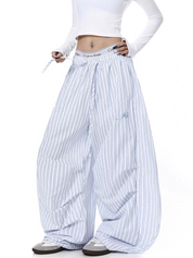 Solid Color Cropped Cotton Pants