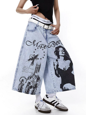 GKIKZ MAX DEC WASHED DENIM JORTS