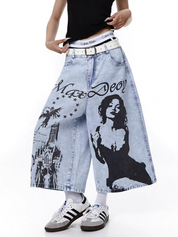 GKIKZ MAX DEC WASHED DENIM JORTS