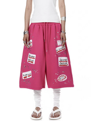 Rose-Red Cotton Short