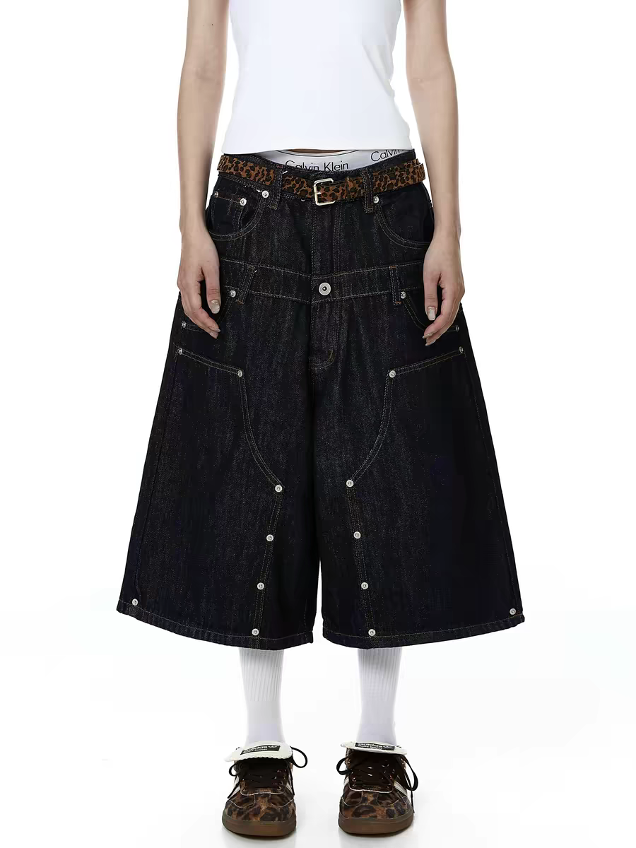 Fake Two-Piece Loose Jorts