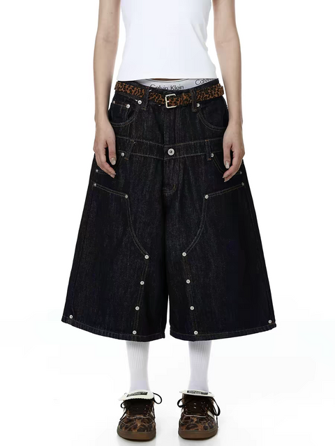 Fake Two-Piece Loose Jorts