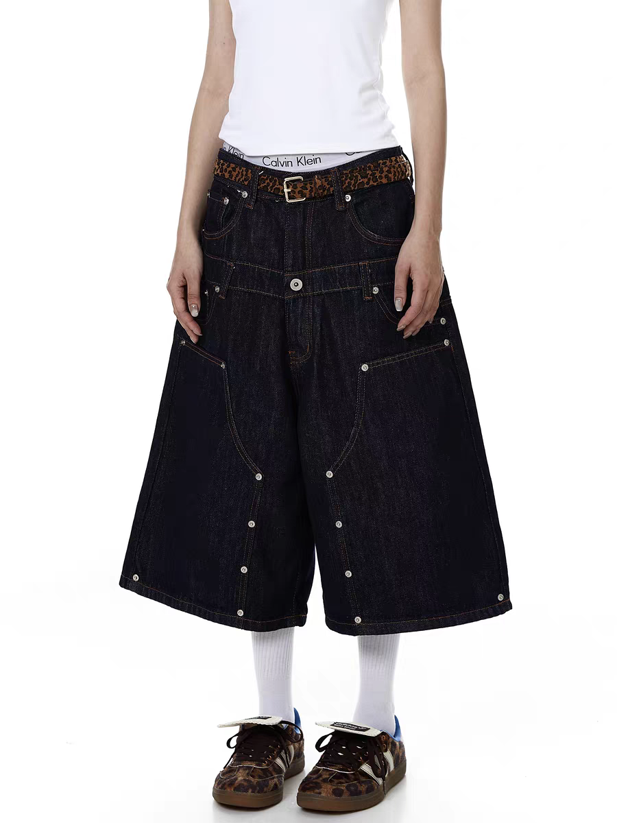 Fake Two-Piece Loose Jorts