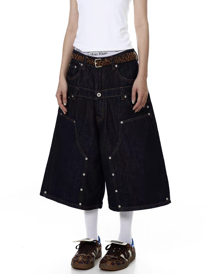 Fake Two-Piece Loose Jorts