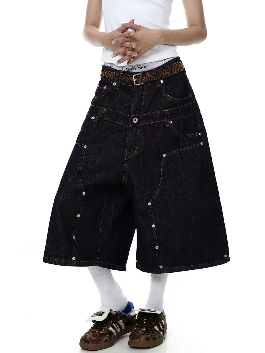 Fake Two-Piece Loose Jorts