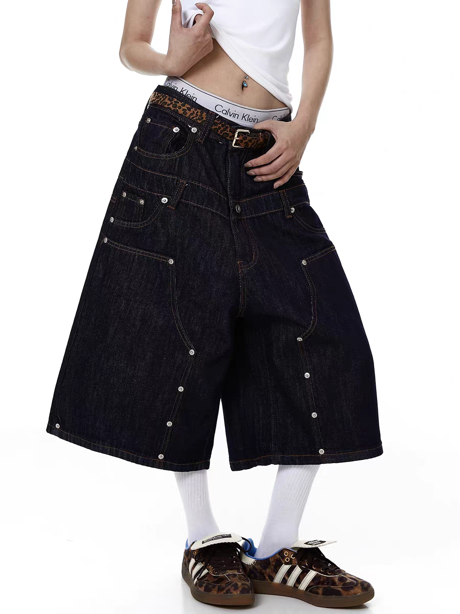 Fake Two-Piece Loose Jorts