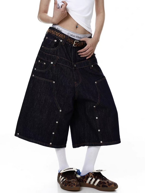Fake Two-Piece Loose Jorts