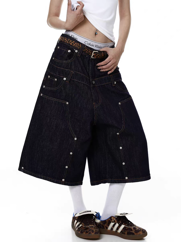 Fake Two-Piece Loose Jorts