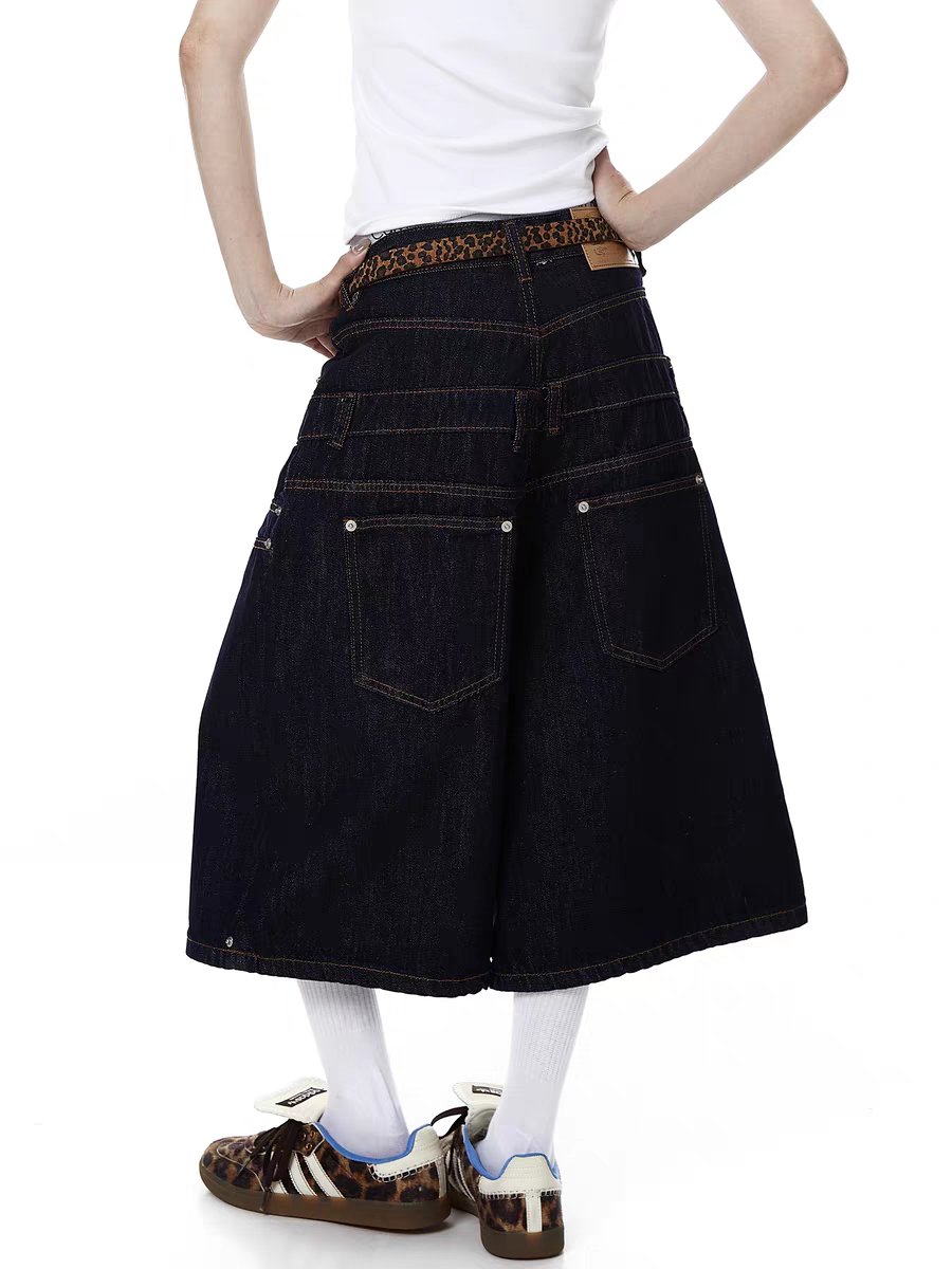 Fake Two-Piece Loose Jorts