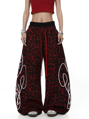 Red Leopard | White Frost | Black Air Dual Waist Sweatpants