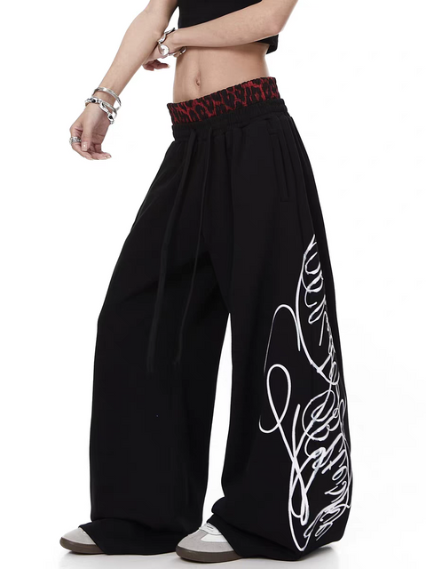 Red Leopard | White Frost | Black Air Dual Waist Sweatpants