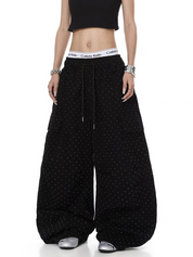 Rhinestone Star Pleated Sweatpant