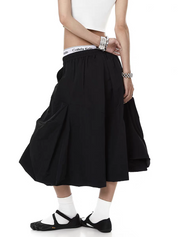 Buckle-Belt Wide-Leg Cropped Pant