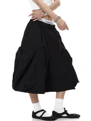 Buckle-Belt Wide-Leg Cropped Pant