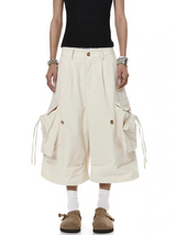 Drawstring Multi-Pocket Cropped Pant