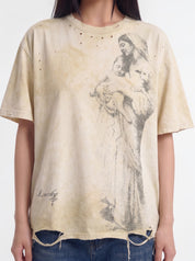 Lucky distressed and destroyed graphic tee — women's streetwear